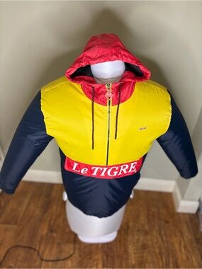 Le Tigre Pullover Windbreaker Color Block Jacket Yellow Red Navy (US) Size XL